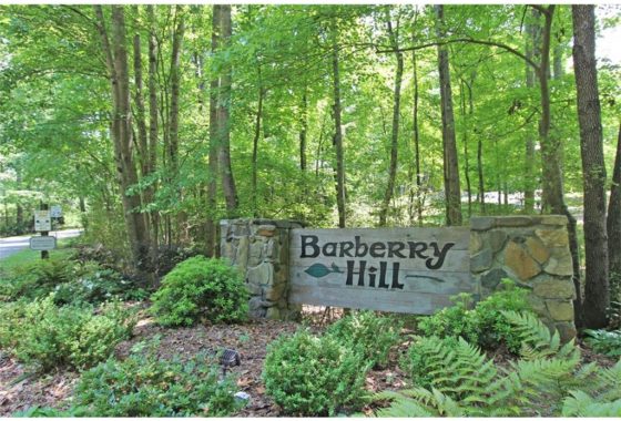 28 Barberry Hill Subdivision sign
