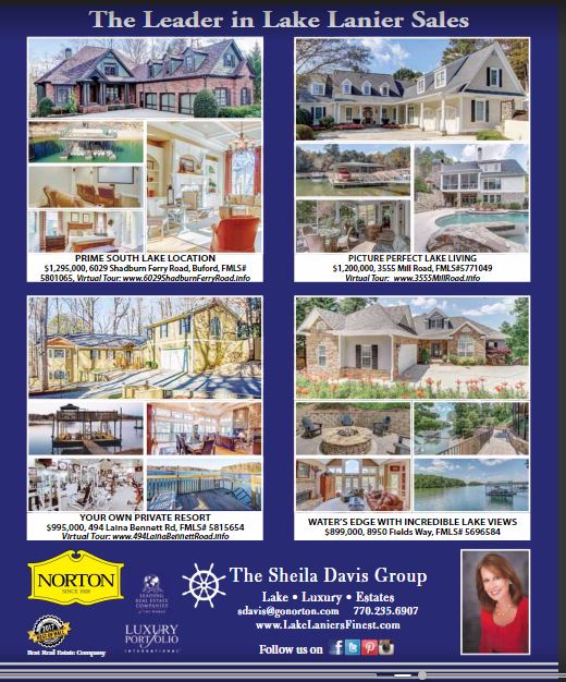 The Sheila Davis Group Best Real Estate Agent on Lake Lanier April Ad Home Magazine