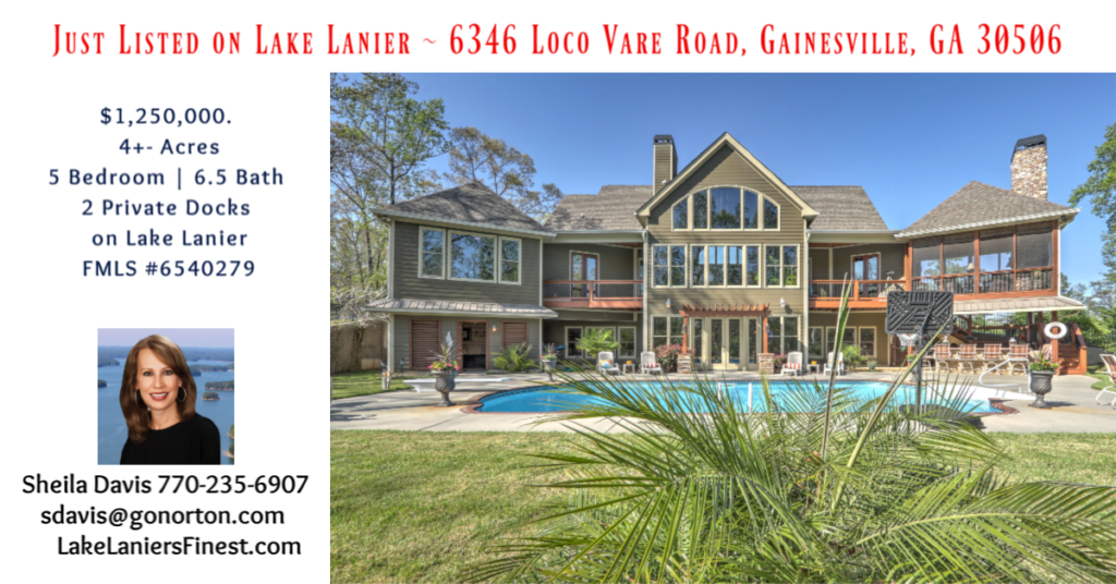 Lake Lanier home for sale Luxury Sheila Davis Group 770-235-6907