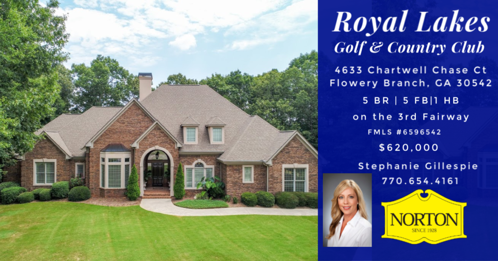 Golf home for sale Royal Lakes Flowery Branch GA