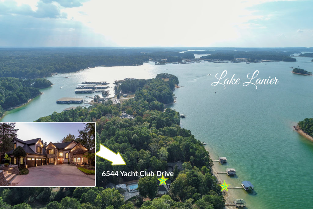 Luxury Estate waterfront on a prime location of Georgia’s Lake Lanier!6544 yacht Club dr