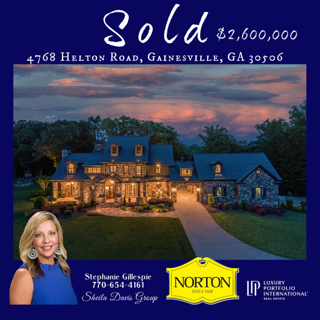 Gainesville Luxury Estate home sold Stephanie Gillespie The Norton Agency